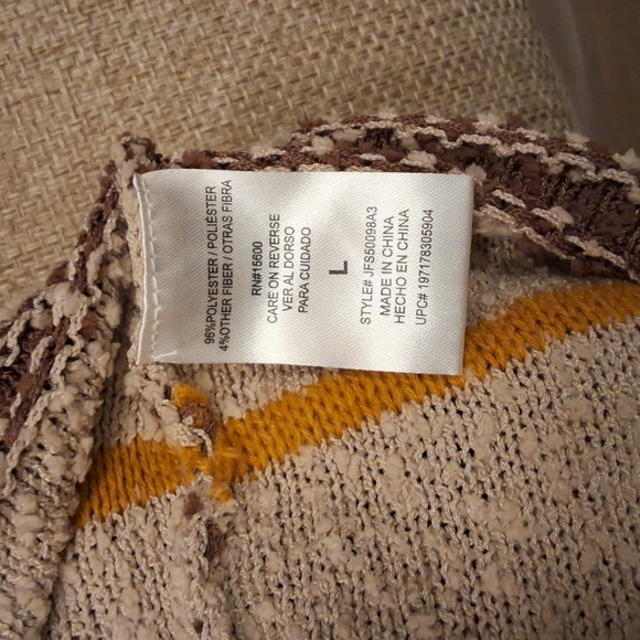 MASON & BELLE BOUCLE KNIT SWEATER SIZE LARGE - Picture 6 of 7